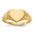 14k 8.0x7.5mm Open Back Heart Signet Ring