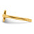 Sterling Silver Yellow Gold-plated Sideways Cross Ring - QR-B9A24D73-5962