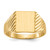 14k 8.0x9.5mm Closed Back Signet Ring