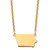Sterling Silver/Gold-plated Iowa State Necklace