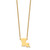 Sterling Silver/Gold-plated Louisiana State Necklace
