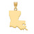 Sterling Silver/Gold-plated Louisiana State Pendant