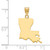 Sterling Silver/Gold-plated Louisiana State Pendant