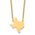 Sterling Silver/Gold-plated Texas State Necklace