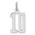 Sterling Silver/Rhodium-plated Elongated Number 10 Charm