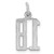 Sterling Silver/Rhodium-plated Elongated Number 18 Charm