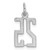 Sterling Silver/Rhodium-plated Elongated Number 25 Charm