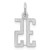 Sterling Silver/Rhodium-plated Elongated Number 35 Charm