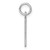 Sterling Silver/Rhodium-plated Elongated Number 80 Charm