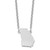 Sterling Silver/Rhodium-plated Georgia State Necklace