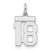 Sterling Silver/Rhodium-plated Polished Number 18 Charm