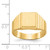14k 8.5x10.0mm Open Back Mens Signet Ring
