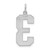 Sterling Silver/Rhodium-plated Polished Number 3 Charm - QP-66C2E927-3627