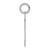 Sterling Silver/Rhodium-plated Polished Number 5 Charm - QP-1BA105B2-7560