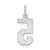 Sterling Silver/Rhodium-plated Polished Number 5 Charm - QS-5A2DB447-9209