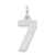 Sterling Silver/Rhodium-plated Polished Number 7 Charm - QS-9A99B3C8-1238