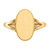 14k 8.5x14.5mm Closed Back Signet Ring