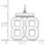 Sterling Silver/Rhodium-plated Polished Number 88 Charm - QP-8A4979B3-2909