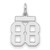 Sterling Silver/Rhodium-plated Polished Number 88 Charm - QS-C2395F22-3191