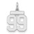Sterling Silver/Rhodium-plated Polished Number 99 Charm - QS-0E2D61E1-2687