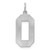 Sterling Silver/Rhodium-plated Satin Number 0 Charm - QP-069B69AE-1771