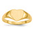 14k 8.5x7.5mm Closed Back Heart Signet Ring