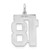 Sterling Silver/Rhodium-plated Satin Number 18 Charm - QP-D018E5C0-6788