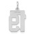 Sterling Silver/Rhodium-plated Satin Number 19 Charm - QP-B909833F-6141