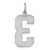 Sterling Silver/Rhodium-plated Satin Number 3 Charm - QP-25ECE52B-2513