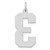 Sterling Silver/Rhodium-plated Satin Number 3 Charm - QP-FB1CB282-5008