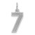 Sterling Silver/Rhodium-plated Satin Number 7 Charm - QP-1854BB04-7176