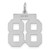 Sterling Silver/Rhodium-plated Satin Number 88 Charm - QP-32D15DC7-3613
