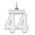 Sterling/Silver Rhodium-plated Polished Number 44 Charm