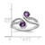 SterlingSilver Rhod-plated .6t.w. Amethyst & White Topaz Swirl Ring - QR-92CDC7ED-2834
