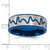 Titanium Brushed Blue IP-plated Heartbeat 8mm Band - TB-2ECAC1B0-2515