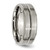 Titanium Grooved Beveled Edge 8mm Brushed and Polished Band - TB-FF7B139E-5157
