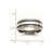 Titanium Grooved Sterling Silver Inlay 8mm Brushed/Antiqued Band - TB-656076BD-4060