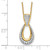 True Origin 14k 1/2 carat Lab Created Diamond VS DEF 18 inch Fancy Teardrop Necklace
