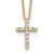 True Origin 14k 1/3 carat Lab Grown Diamond VS DEF 18 inch Cross Pendant Necklace