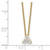 True Origin 14K 3/4 carat Lab Grown Diamond VS  D E F Three Stone 18 inch Necklace