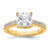 True Origin 14K 3/8 carat Lab Grown Diamond VS  D E F  Semi Mount Princess Engagement Ring - RM-E22A29E9-7234