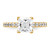 True Origin 14K 3/8 carat Lab Grown Diamond VS  D E F  Semi Mount Princess Engagement Ring - RM-E22A29E9-7234
