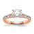 True Origin 14K Rose Gold 1/2 carat Lab Grown Diamond VS  D E F  Semi Mount Peg Set Ring - RM-A1CCDF2B-2781