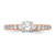 True Origin 14K Rose Gold 1/2 carat Lab Grown Diamond VS  D E F  Semi Mount Peg Set Ring - RM-BF81D139-5017
