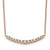 True Origin 14k Rose Gold 1/2 carat Lab Grown Diamond VS+ F+ Complet 18 inch Fashion Bar Necklace