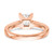 True Origin 14K Rose Gold 1/5 carat Lab Grown Diamond VS  D E F  Semi Mount Princess Engagement Ring