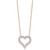 True Origin 14k Rose Gold 2 carat Lab Grown Diamond VS DEF 18 inch Open Heart Pendant Necklace
