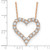 True Origin 14k Rose Gold 2 carat Lab Grown Diamond VS DEF 18 inch Open Heart Pendant Necklace
