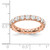 True Origin 14K Rose Gold 3 carat Lab Grown Diamond VS  D E F  Size 6 Eternity Ring