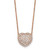 True Origin 14k Rose Gold 3/4 carat Lab Grown Diamond VS DEF 18 inch Heart Necklace